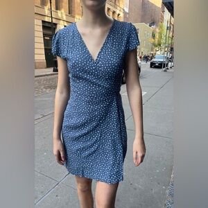 Brandy Melville Robbie Wrap Dress Dark Green